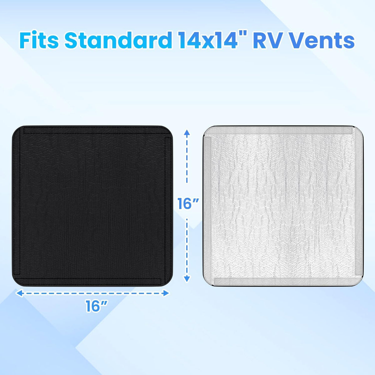 🌙 RV Vent Insulator & Blackout Skylight Cover | Fits 14x14 Roof Vents