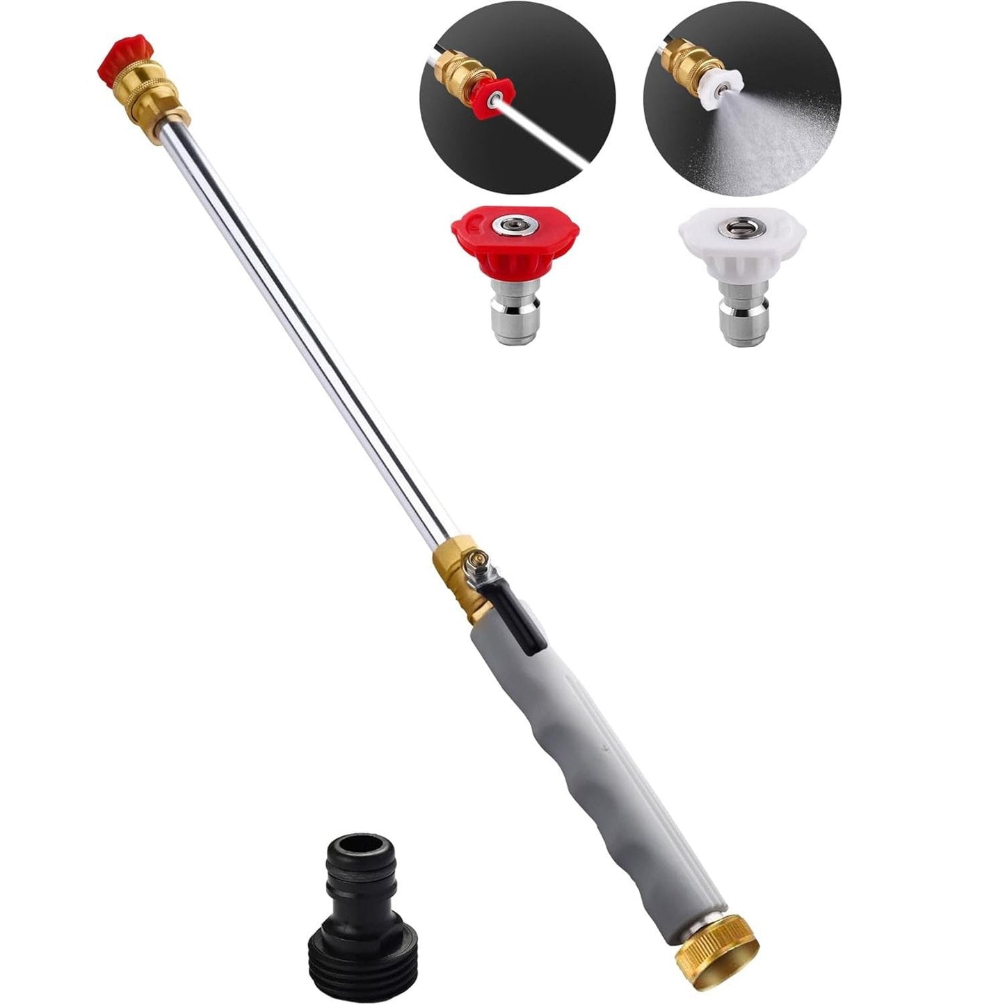 💦 Jet Nozzle Power Washer for Garden Hose - 8X High Pressure Cleaning