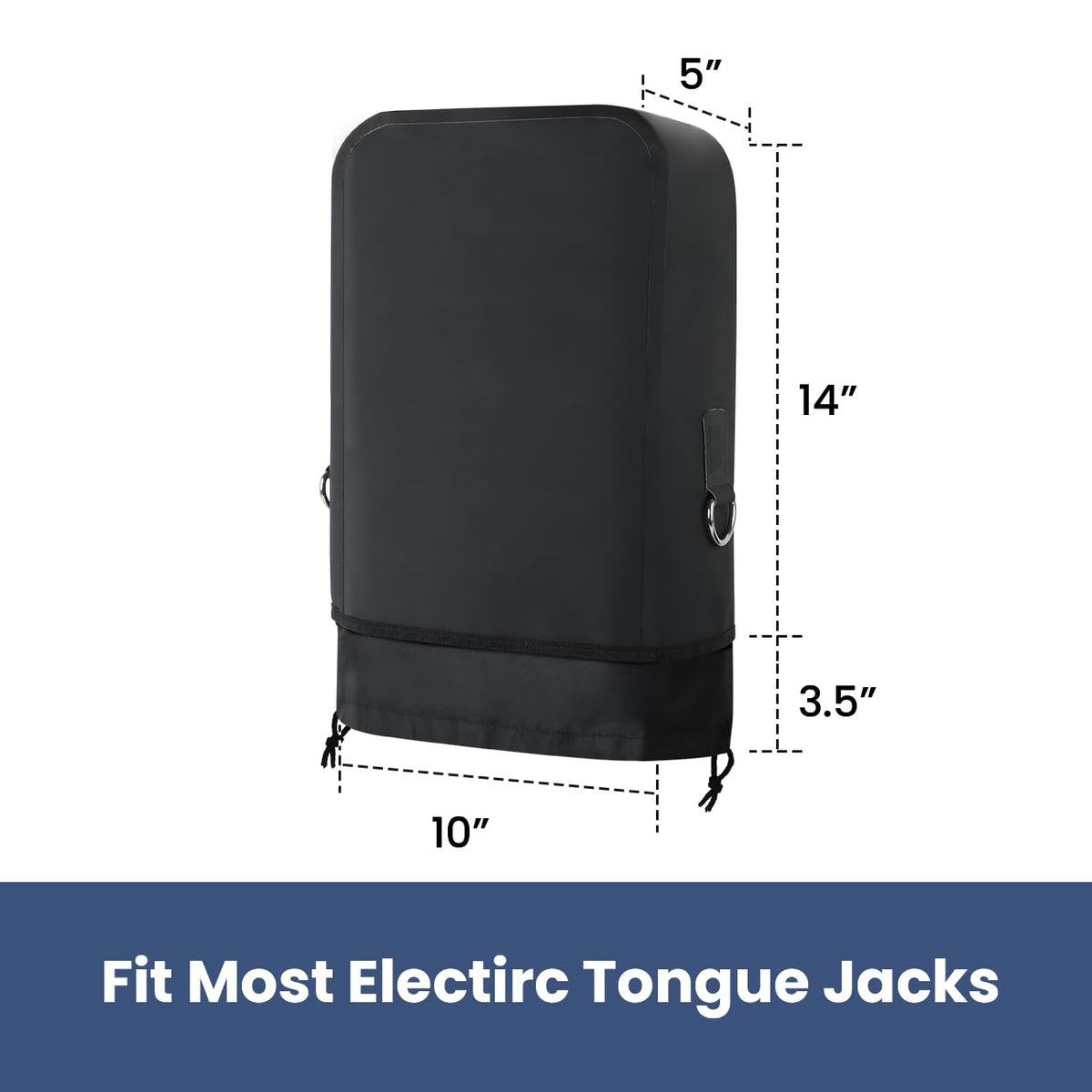 ❄️ Waterproof RV Electric Tongue Jack Cover – Keep Your Power Jack Dry All Winter