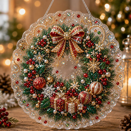 🎄 LAST DAY 49% OFF – ✨ Christmas Pearl Diamond Art Hanging Ornament Kit  🎅💎