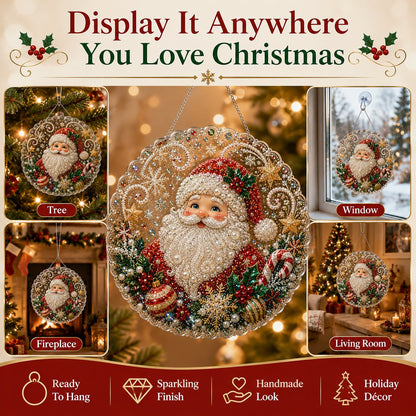 🎄 LAST DAY 49% OFF – ✨ Christmas Pearl Diamond Art Hanging Ornament Kit  🎅💎