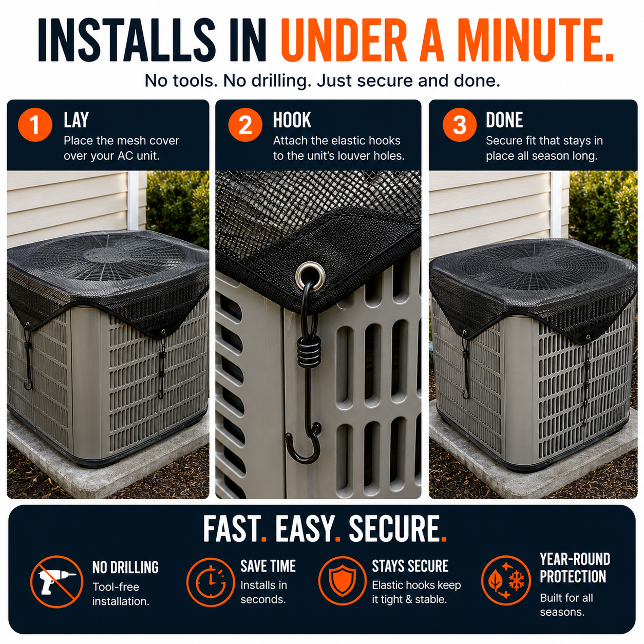 🍂Outdoor Air Conditioner Mesh Cover | Protect Your AC From Leaves & Debris