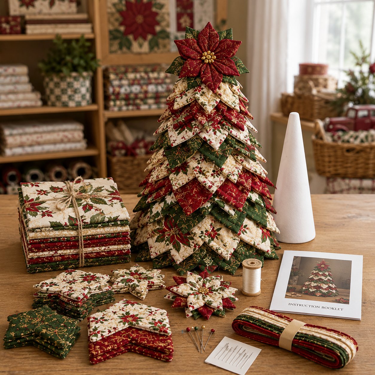 DIY Quilted Santa Christmas Tree Kit
