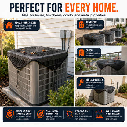 🍂Outdoor Air Conditioner Mesh Cover | Protect Your AC From Leaves & Debris