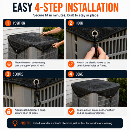 🍂Outdoor Air Conditioner Mesh Cover | Protect Your AC From Leaves & Debris