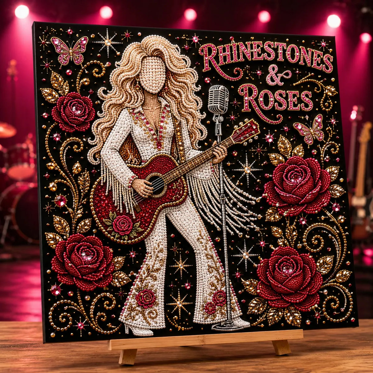 🎤Dolly Country Music 3D Pearl Art Kit – DIY Diamond Painting