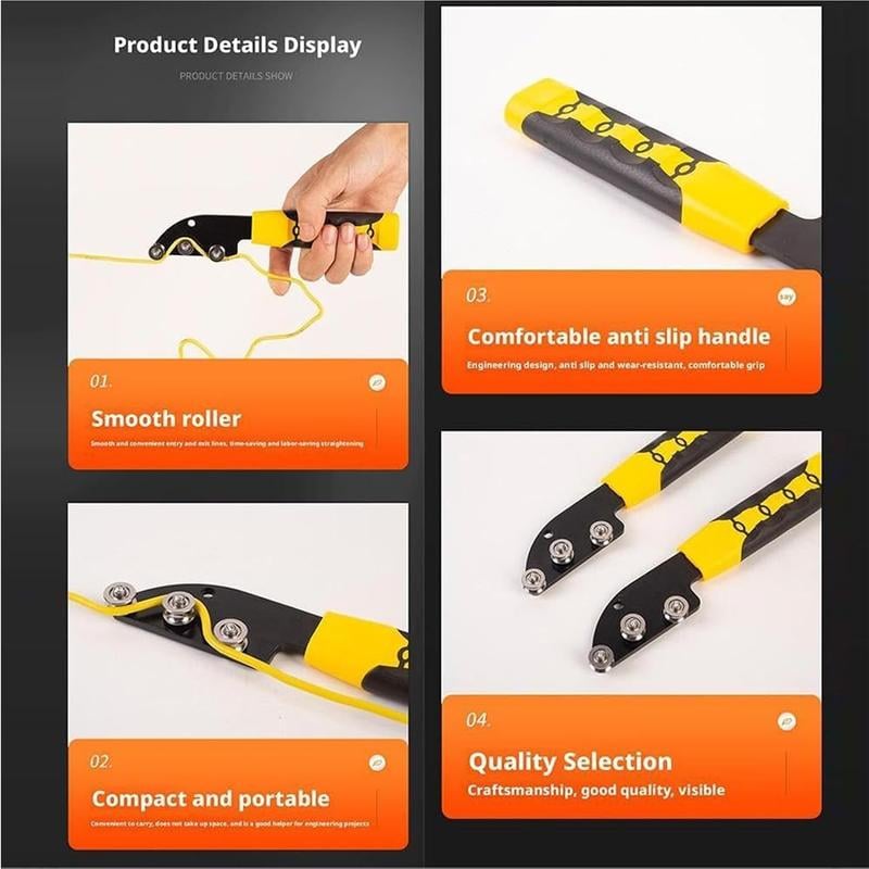 🔩Stainless Steel Cable Straightener Tool - Professional Manual Untwisting & Bending Device for Electricians, HVAC & Telecom Projects🔧