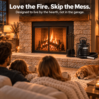 🔥 MENDTIDE Fireplace Ash Vacuum – 20 L Steel Drum, 1200 W