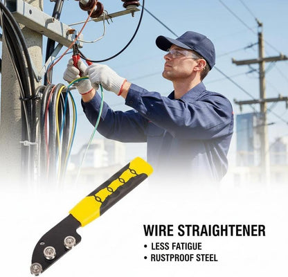🔩Stainless Steel Cable Straightener Tool - Professional Manual Untwisting & Bending Device for Electricians, HVAC & Telecom Projects🔧