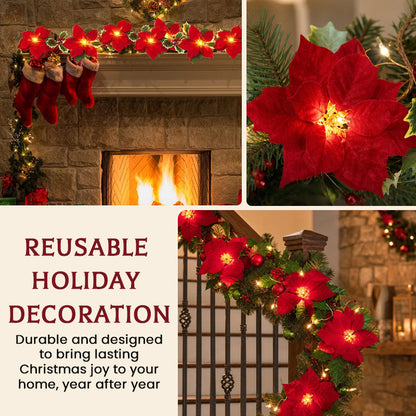 🔥Poinsettia LED Flower String Lights