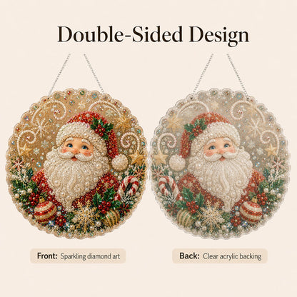 🎄 LAST DAY 49% OFF – ✨ Christmas Pearl Diamond Art Hanging Ornament Kit  🎅💎