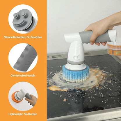 LELUMP™ Cordless Electric Spin Scrubber — Effortless Power Cleaning for Kitchen & Bath