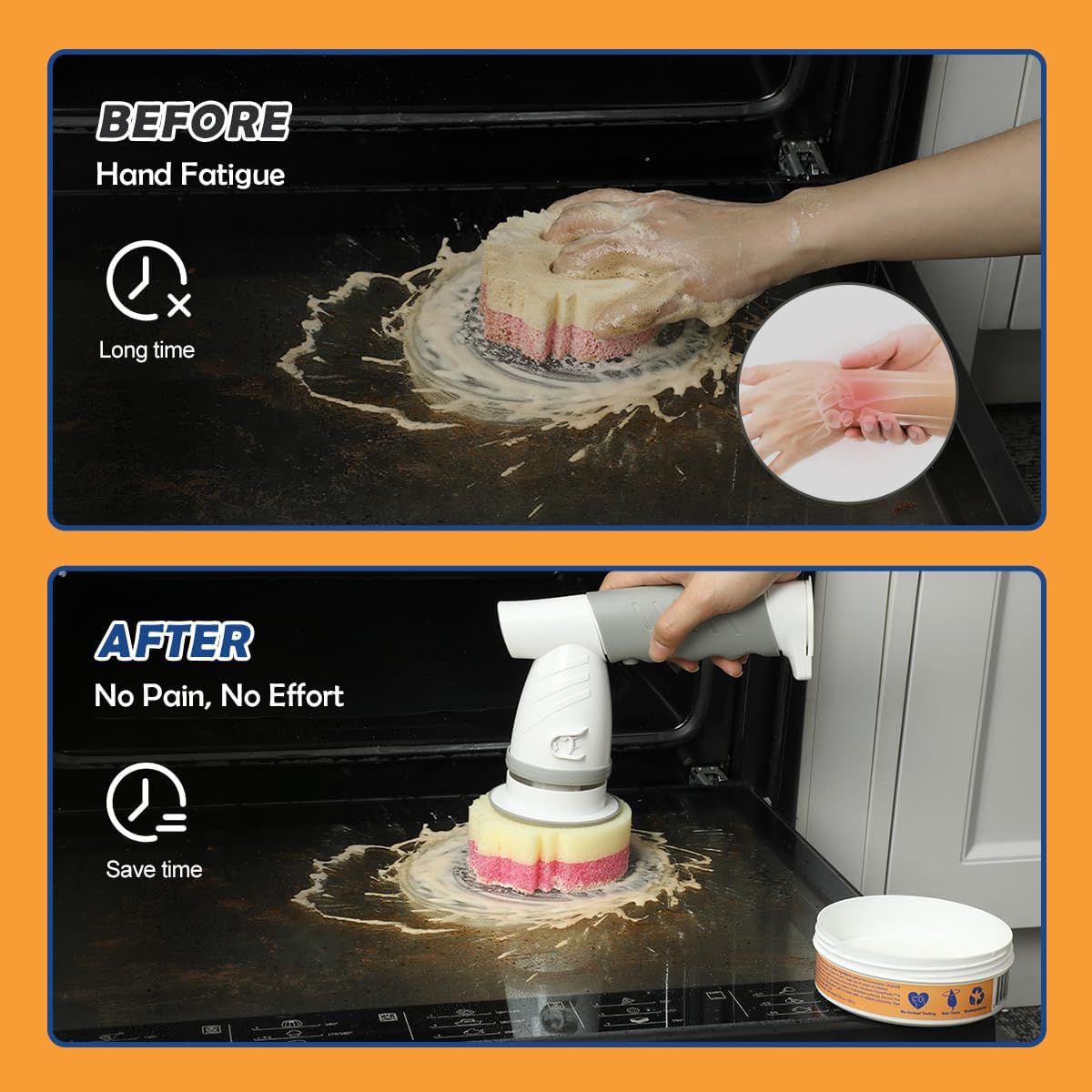 LELUMP™ Cordless Electric Spin Scrubber — Effortless Power Cleaning for Kitchen & Bath