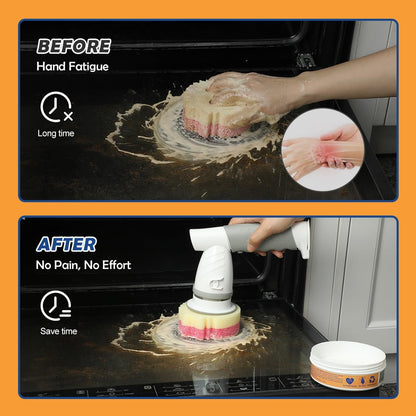 LELUMP™ Cordless Electric Spin Scrubber — Effortless Power Cleaning for Kitchen & Bath