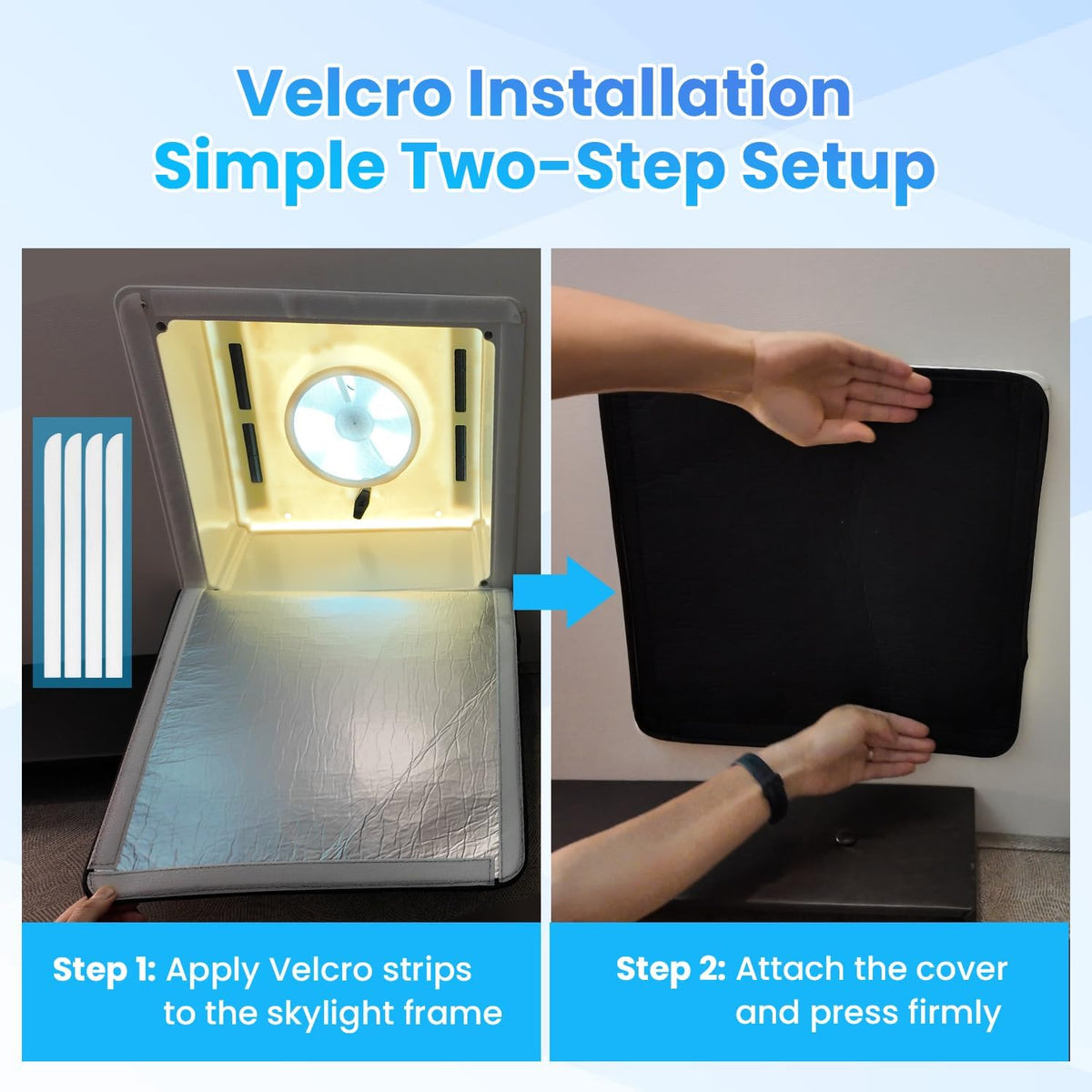 🌙 RV Vent Insulator & Blackout Skylight Cover | Fits 14x14 Roof Vents