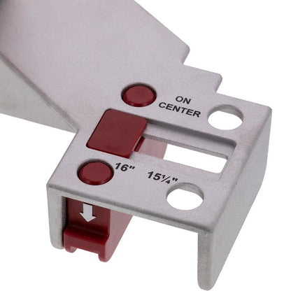 LELUMP™ 16" On-Center Stud Layout Tool | Adjustable Aluminum Framing Jig with Comfort Grip Handle