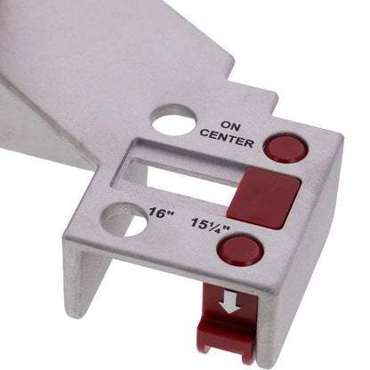 LELUMP™ 16" On-Center Stud Layout Tool | Adjustable Aluminum Framing Jig with Comfort Grip Handle