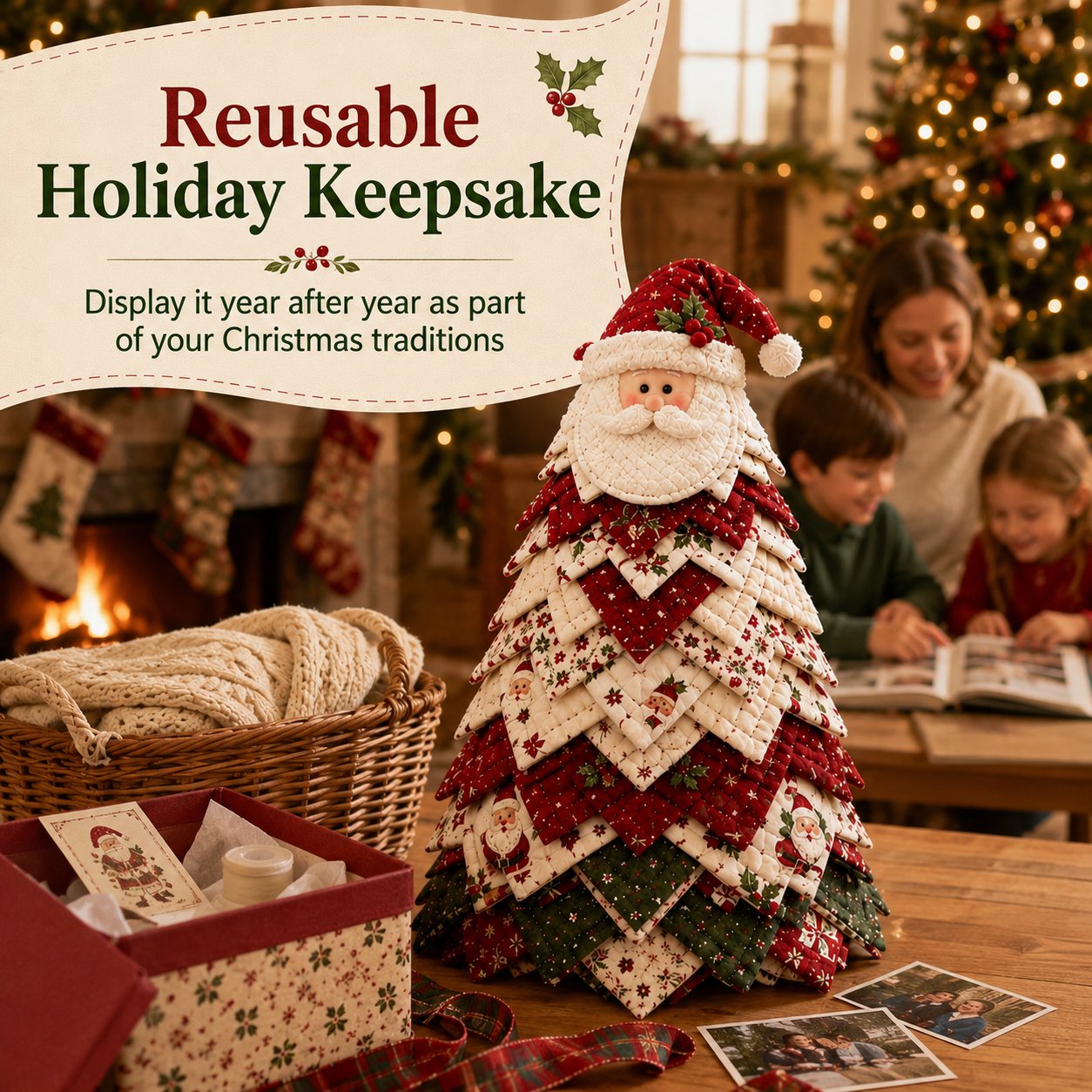 DIY Quilted Santa Christmas Tree Kit