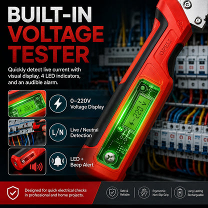 ⚡ 16-in-1 Electrical Pliers with Voltage Tester - Heavy-Duty Wire Stripper for Pros & DIYers!