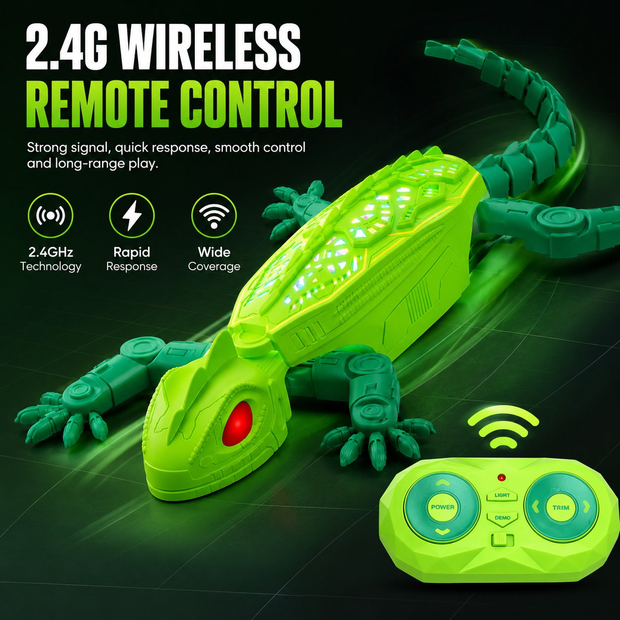 🦎Gecko Rush Remote Control Wall Climbing Lizard Toy — Ceiling & Floor Crawler