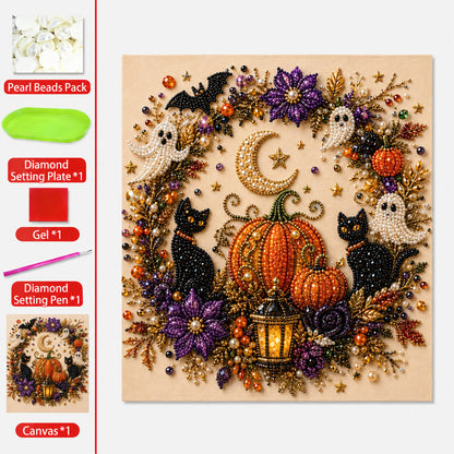 🔥Limited time 70% OFF - 👻✨ Halloween Pearl Art DIY Kit – Turn Tiny Pearls into Spooky-Cute Magic