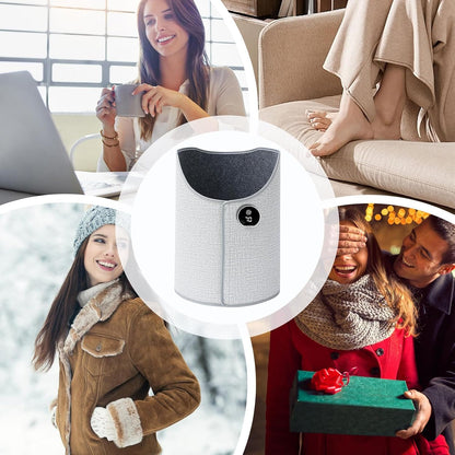 LELUMP™ 360° Electric Foot & Leg Warmer – 5-Level Under Desk Heater with Digital Display