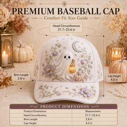 🎃 3D Halloween Embroidery Cap | Spooky Cute Adjustable Hat for Fall Outfits, Daily Styling & Halloween Parties