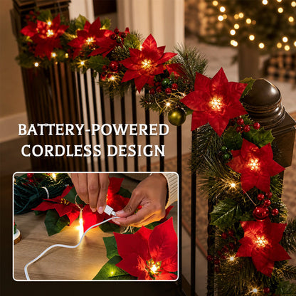 🔥Poinsettia LED Flower String Lights