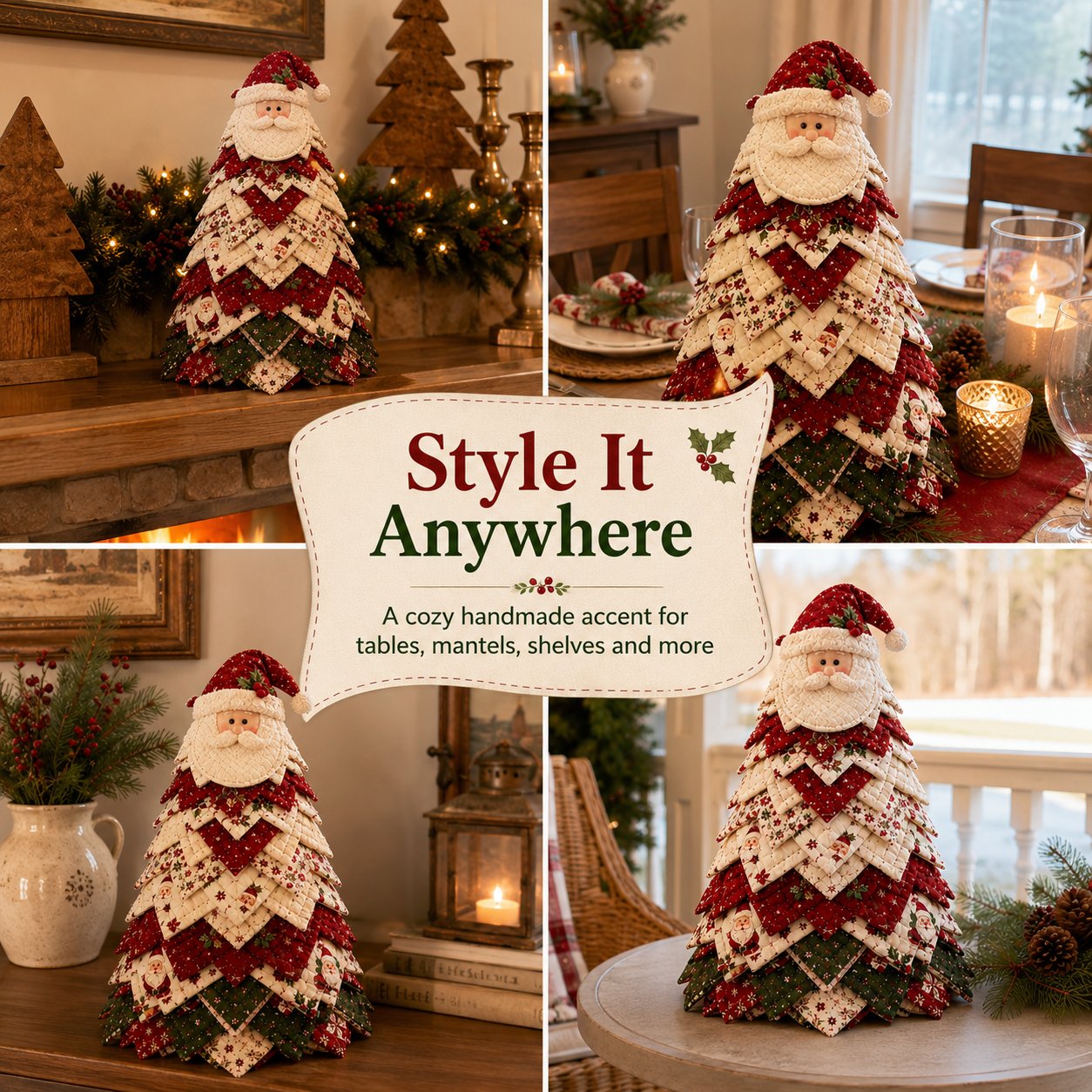 DIY Quilted Santa Christmas Tree Kit