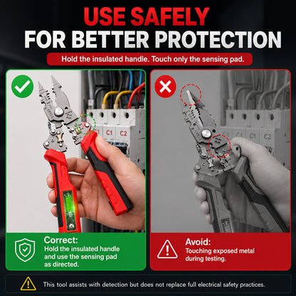 ⚡ 16-in-1 Electrical Pliers with Voltage Tester - Heavy-Duty Wire Stripper for Pros & DIYers!