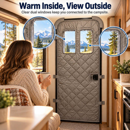 Camper Door Thermal Insulation Cover for RV Camping Life