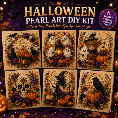 🔥Limited time 70% OFF - 👻✨ Halloween Pearl Art DIY Kit – Turn Tiny Pearls into Spooky-Cute Magic