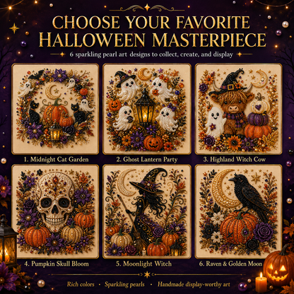🔥Limited time 70% OFF - 👻✨ Halloween Pearl Art DIY Kit – Turn Tiny Pearls into Spooky-Cute Magic
