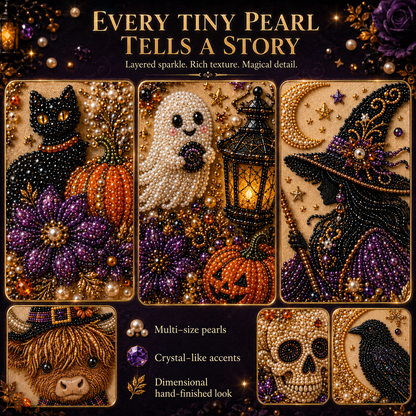 🔥Limited time 70% OFF - 👻✨ Halloween Pearl Art DIY Kit – Turn Tiny Pearls into Spooky-Cute Magic