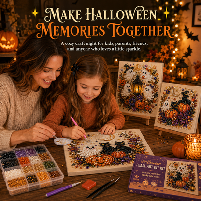 🔥Limited time 70% OFF - 👻✨ Halloween Pearl Art DIY Kit – Turn Tiny Pearls into Spooky-Cute Magic
