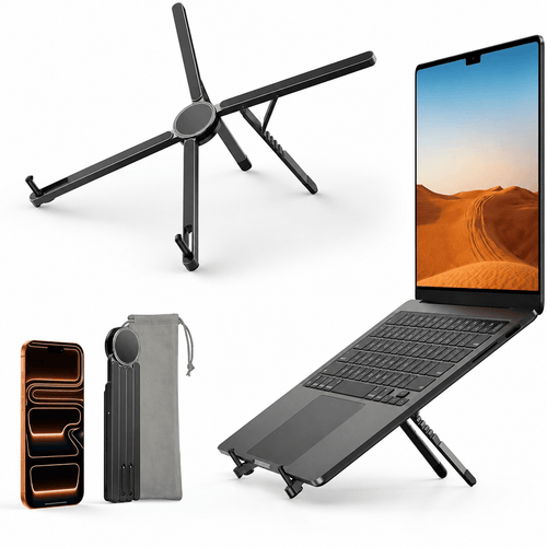LELUMP™ Portable 4-in 1 Magnetic Aluminum Alloy Foldable Multifunctional Stand