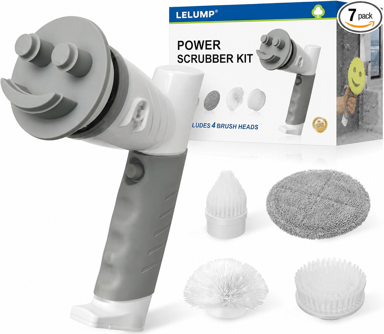 LELUMP™ Cordless Electric Spin Scrubber — Effortless Power Cleaning for Kitchen & Bath
