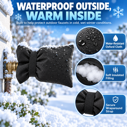 ❄️ Outdoor Faucet Cover | Winter Freeze Protection Insulated Spigot Protector