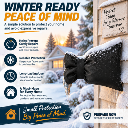 ❄️ Outdoor Faucet Cover | Winter Freeze Protection Insulated Spigot Protector