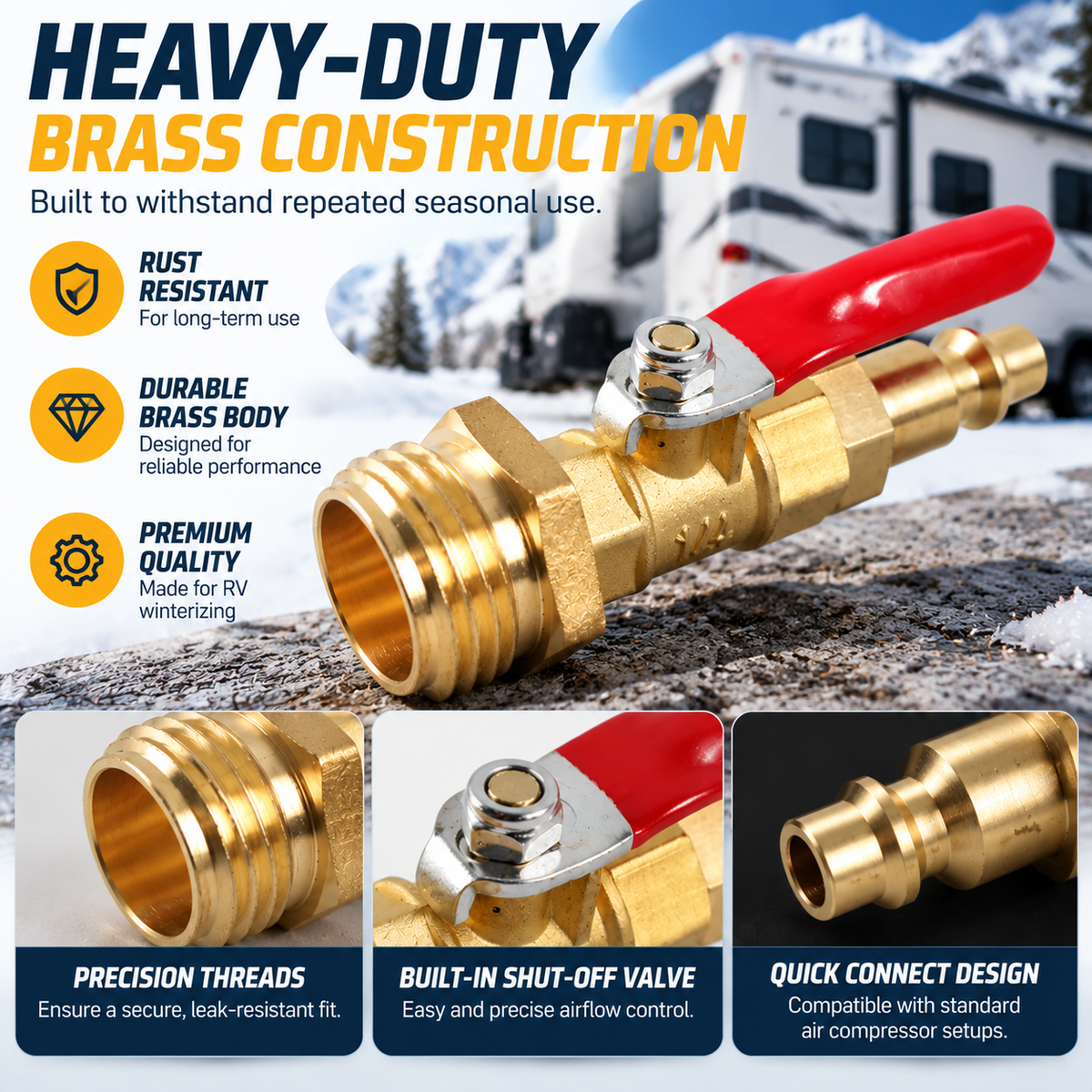 ❄️ RV Blow Out Adapter – Protect Your Camper Water Lines Before Winter