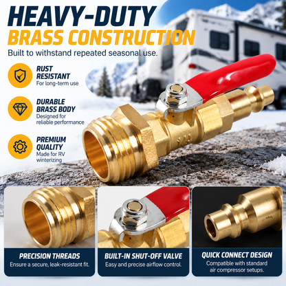 ❄️ RV Blow Out Adapter – Protect Your Camper Water Lines Before Winter
