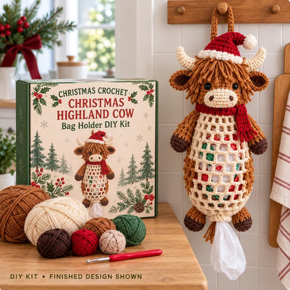 🎄 Merry Tidy Crochet™ – Christmas Bag Holder DIY Kit