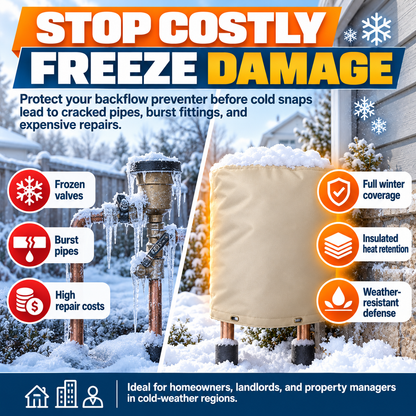 ❄️ 50% OFF Backflow Preventer Cover – 7-Layer Insulated Freeze Protection for Outdoor Pipes