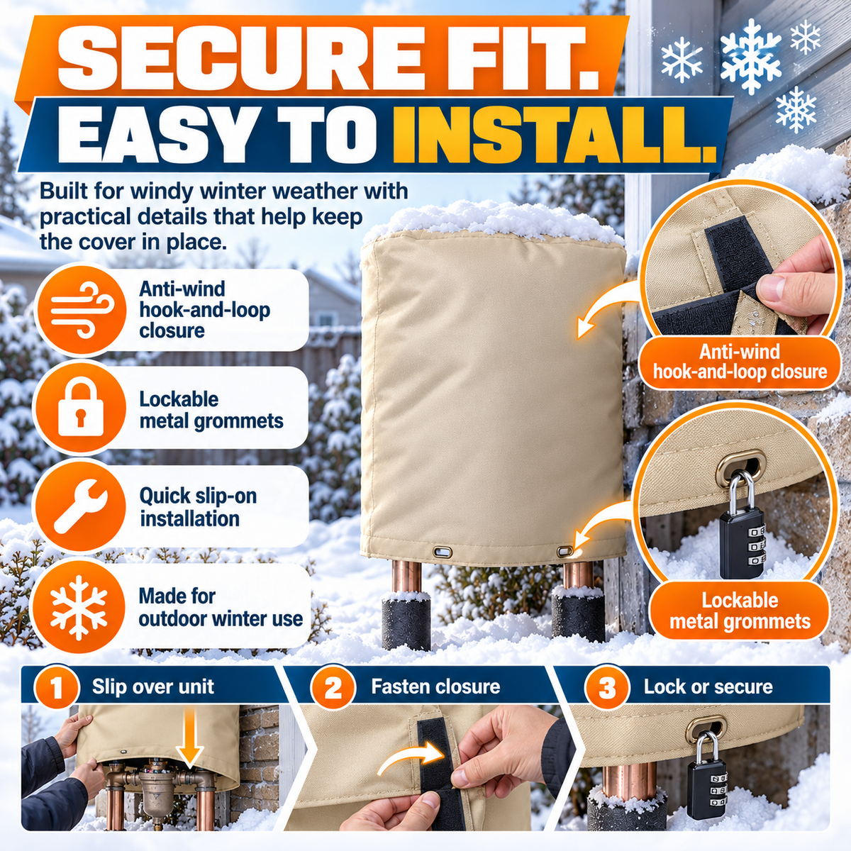 ❄️ 50% OFF Backflow Preventer Cover – 7-Layer Insulated Freeze Protection for Outdoor Pipes
