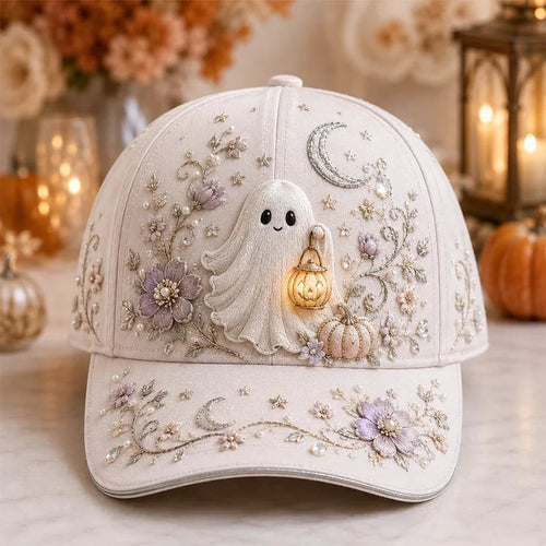🎃 3D Halloween Embroidery Cap | Spooky Cute Adjustable Hat for Fall Outfits, Daily Styling & Halloween Parties