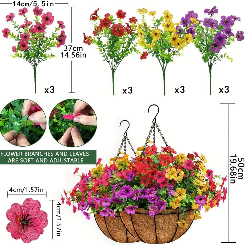 🔥 Simulated Hanging Flower Basket 💥