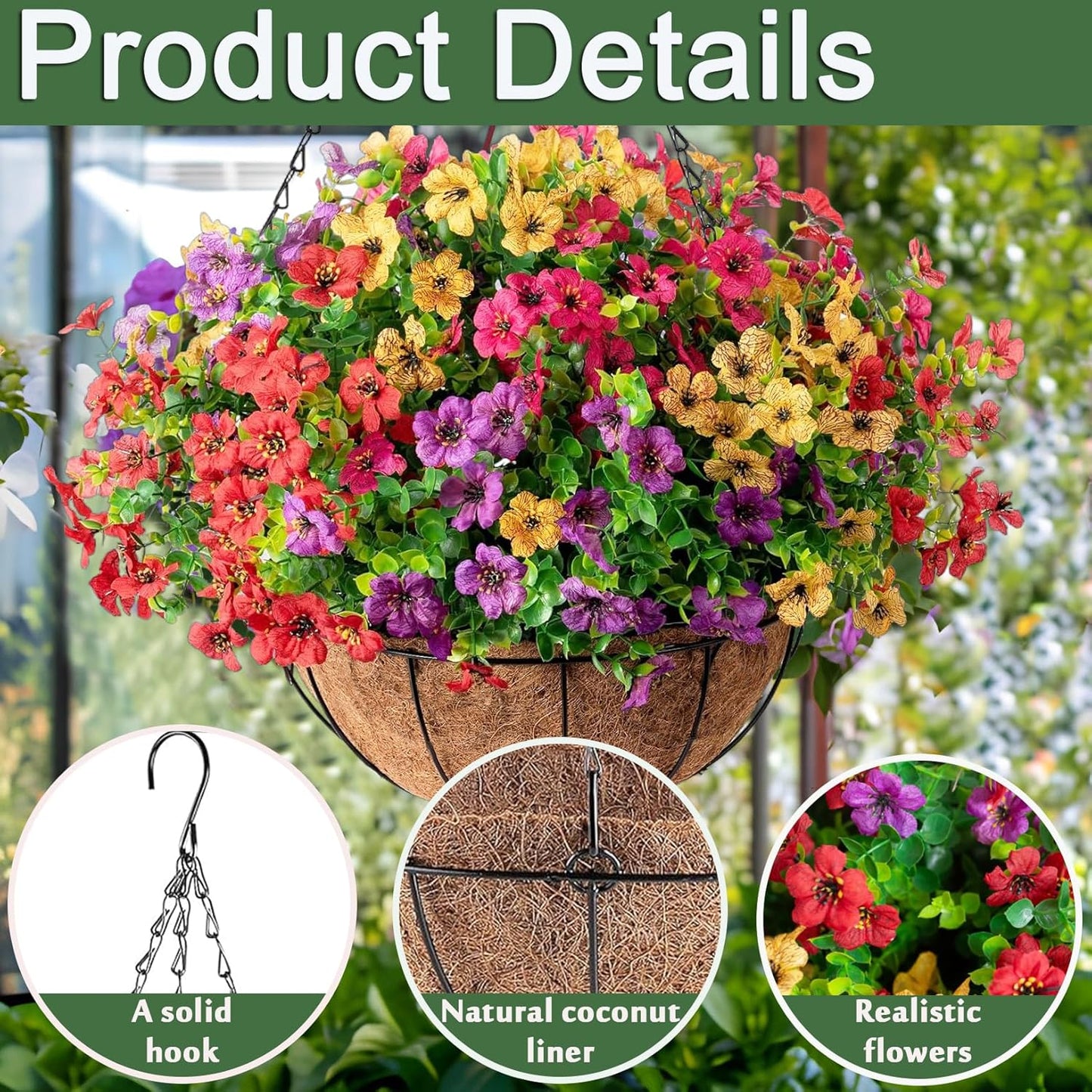 🔥 Simulated Hanging Flower Basket 💥
