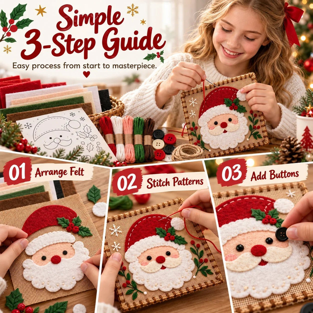 🎄✨ Christmas DIY Fabric Weaving Friendship Kit - 🧵 Create Something Special Together! 💕