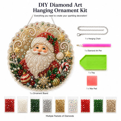 🎄 LAST DAY 49% OFF – ✨ Christmas Pearl Diamond Art Hanging Ornament Kit  🎅💎