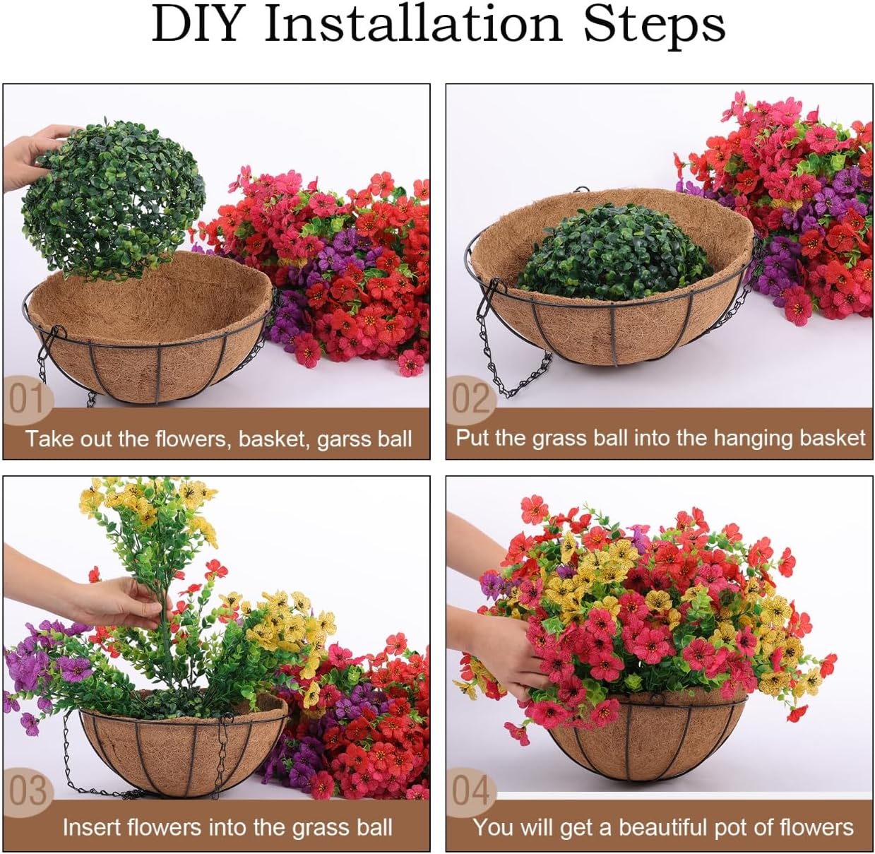 🔥 Simulated Hanging Flower Basket 💥